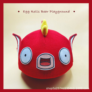 Cartoon knitted magic baby carp King ski helmet cap cover decoration helmet modification unisex parent-child Universal