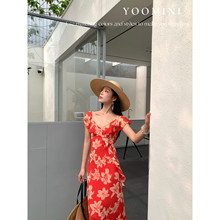 YOOMINI-ӡ�����������������նȼٷ糤ȹ26��������ȹM60341-DSW