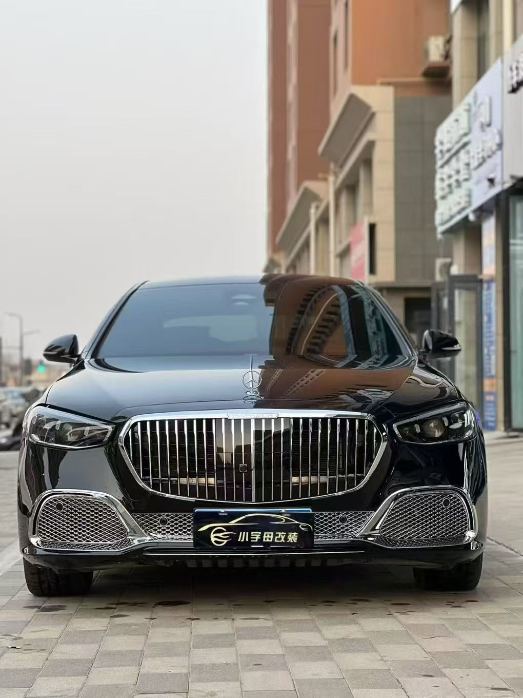 Suitable for 21-25 Mercedes-Benz S-Class modified W223 Maybach front and rear bumper, full grille surround kit