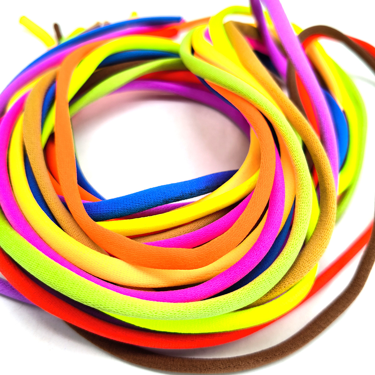 5mm elíptico de poliéster de color computadora cuerda de alambre elástica alta cuerda de sombrero de 10mm cuerda de dibujo de cintura de pantalones cuerda de tejido DIY hecha a mano