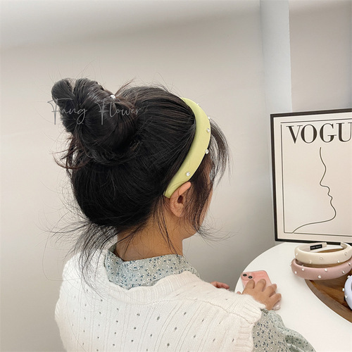 Internet celebrity rhinestone headband for women  new style sponge headband high skull hair bundle for outing high-end pressure-sensitive hairpin