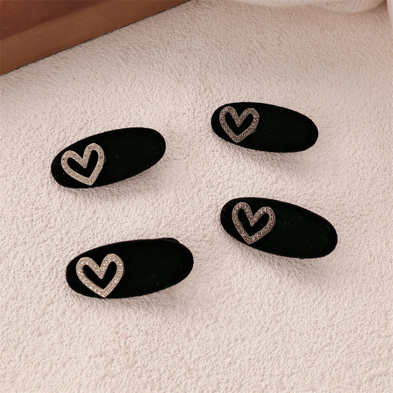 ¡Compacto y delicado! Mini clip de cabello de amor flanco clip de boca de pato mujer de alto nivel diamante clips de cabeza