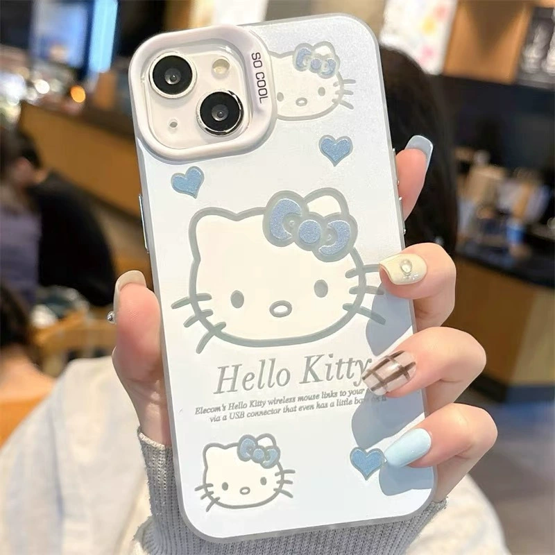 Чехол для телефона (Apple) Hello Kitty лазерная оболочка — для iPhone 7/8 до iPhone 16 Pro Max, белый