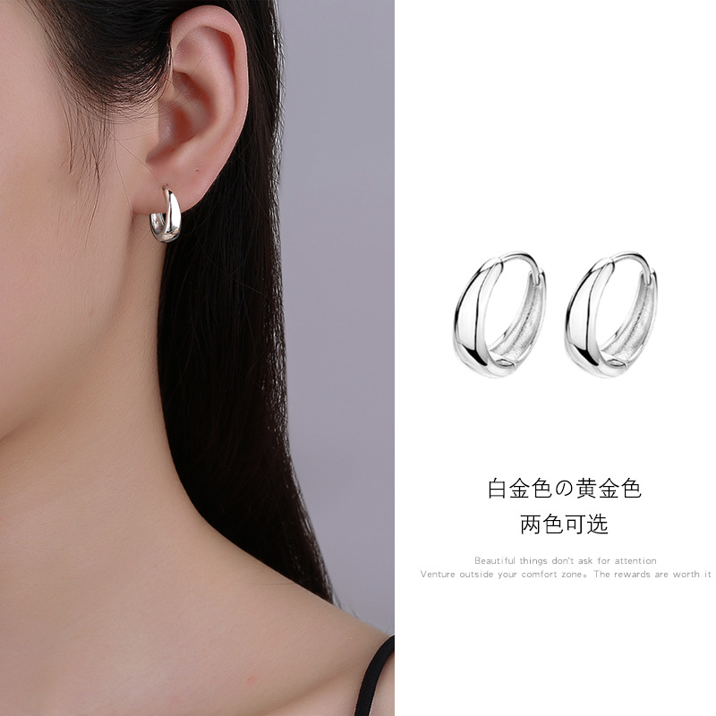 Brand earrings drop-shaped