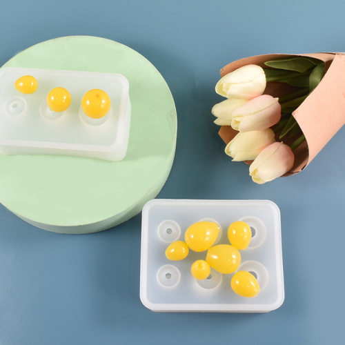 26 Epoxy pendant molds heart-shaped baby patch egg keychain hanging frame silicone abrasive tools wholesale