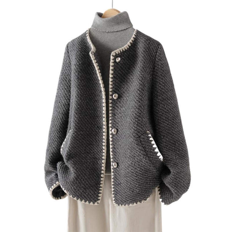 고급스러운 울 소재의 여성용 쇼트 코트, 2025년 겨울 신상품