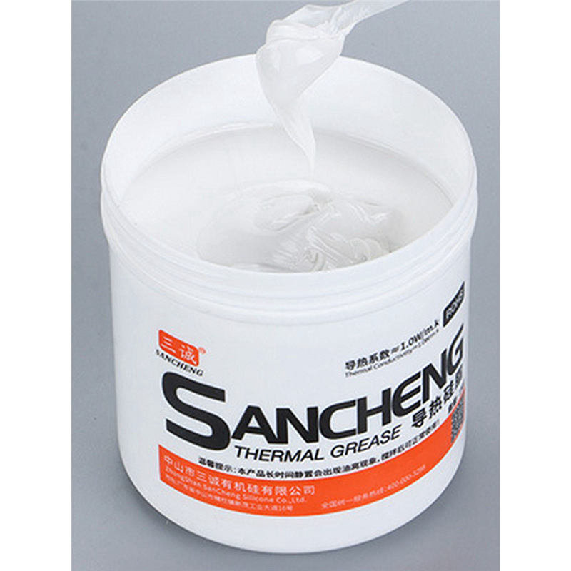 白色LED电子电器用导热硅脂1KG CPU散热膏导热膏硅胶系数1.0-3.0