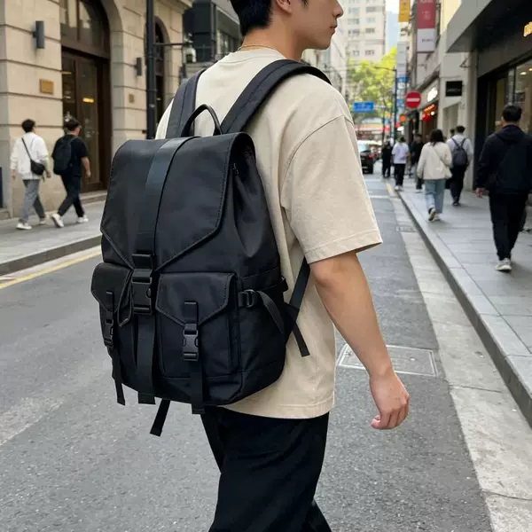 Men's and Women's Backpacks, New Waterproof Nylon Solid Color Backpacks, Large Capacity Casual Business Commuter Bags, Computer Bags Wholesale