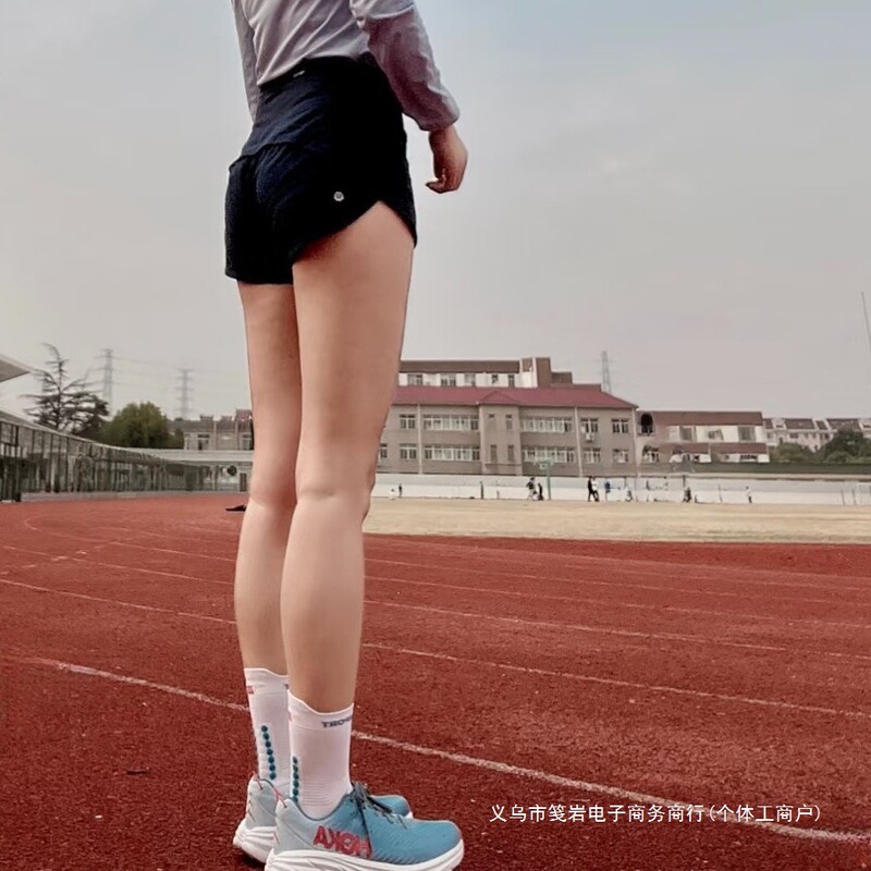 Lulu Speed Up High-Waisted Sports Shorts/with Zipper Pockets/ 2.5inch /Three-Quarter Pants/DK002