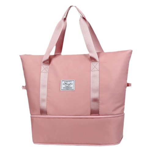 Portable Women's Single Shoulder Bag Yoga Bag with Large Capacity Expandable Layer, Oxford Cloth, Dry Wet Separation, Handheld Cross-border Sports Bag