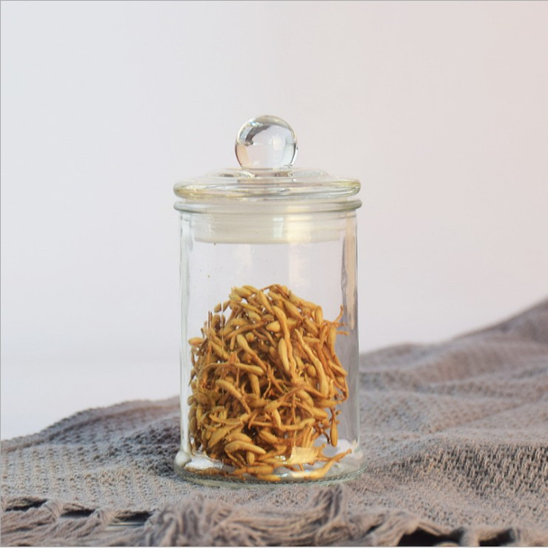 创意密封储物玻璃罐透明杂粮茶叶包装罐食品收纳罐展示玻璃瓶批发