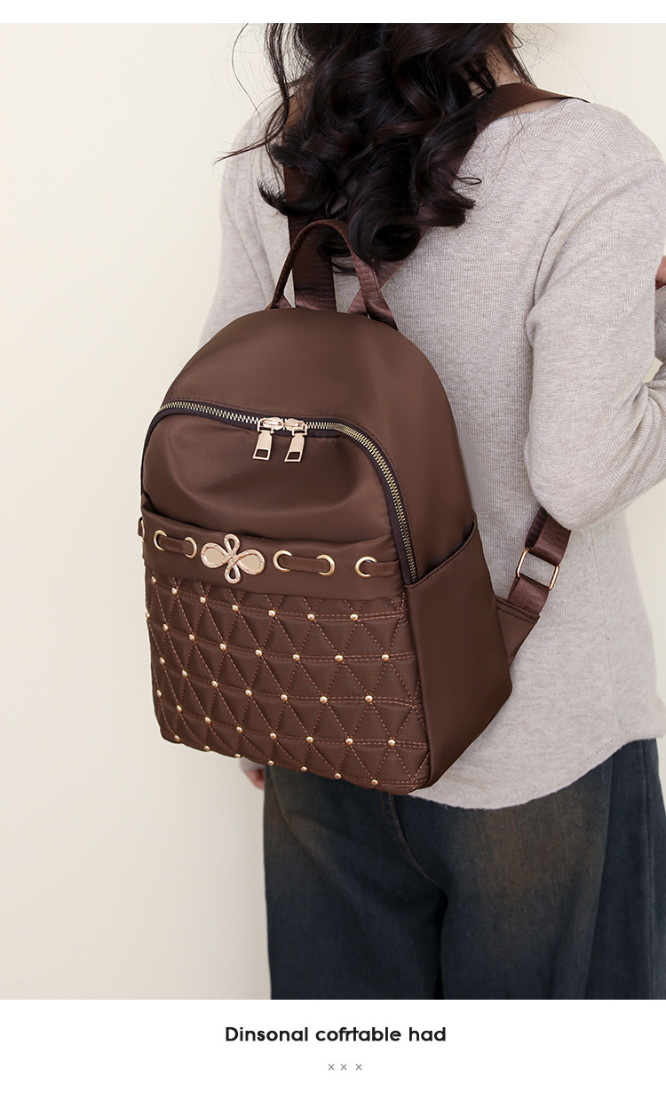 2024 New Oxford Cloth Backpack For Women Fashionable And Versatile Large Capacity Women's Leisure Travel Backpack_voghion.com
