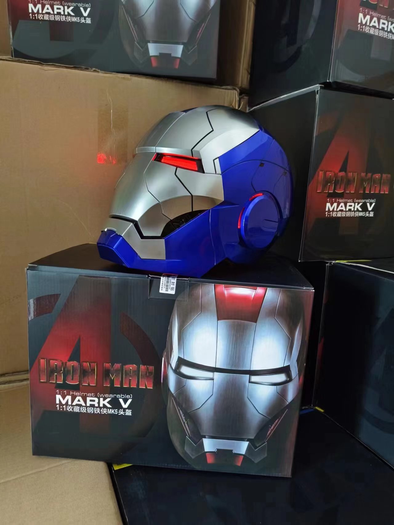 2025 New Iron Man Helmet Black Gold/Silver Voice Control Mask