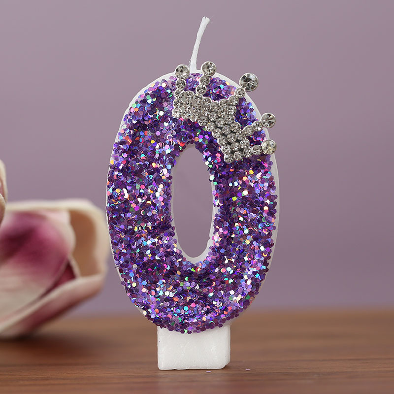 Al por mayor nueva vela de cumpleaños para el comercio electrónico transfronterizo creativo vela digital corona princesa pastel decoración vela