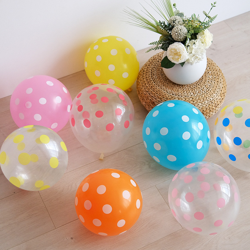加厚12寸氣球圓形圓點生日派對裝飾布置乳膠