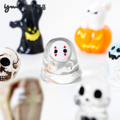 ハロウィーン顔のない幽霊カボチャ人形diy装飾品ブラインドボックス部品マイクロ景観デスクトップ装飾品