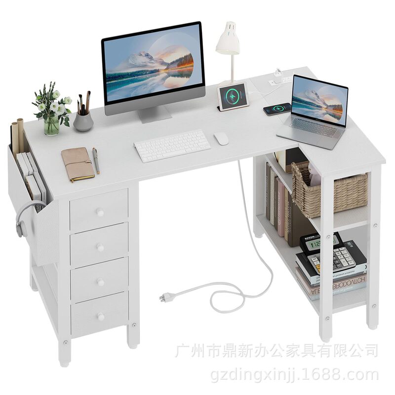 Cross-Border Supply of Modern Simple Home Office Desk Multi-Functional Computer Desk with Storage Drawer Gaming Table