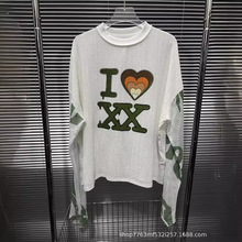 24夏季新款 小众设计 潮牌绿色网袖棉麻防晒罩衫