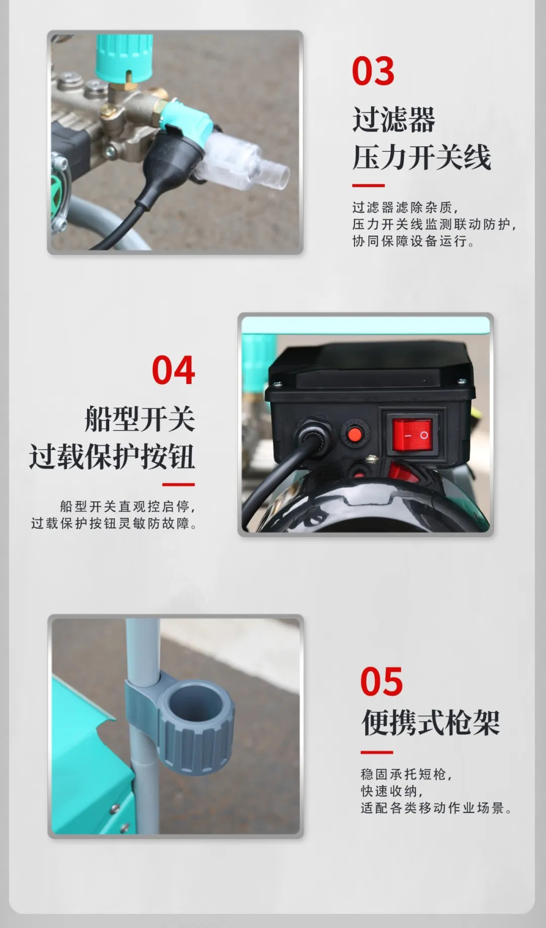 Botuo Feige Sgl Series High-Pressure Cleaning Machine with Hose Reel, 220V High-Power High-Pressure Car Washer