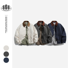 UNDREST冬季羽绒服教练夹克宽松工装翻领保暖两件套羽绒外套YR09