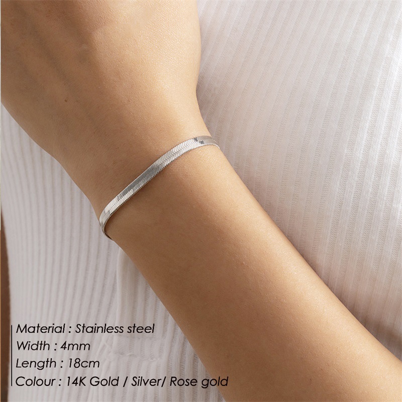 EManco europeo y americano de doble capa pulsera apilada personalidad de moda cadena cubana pulsera femenina pulsera de acero inoxidable del todo fósforo