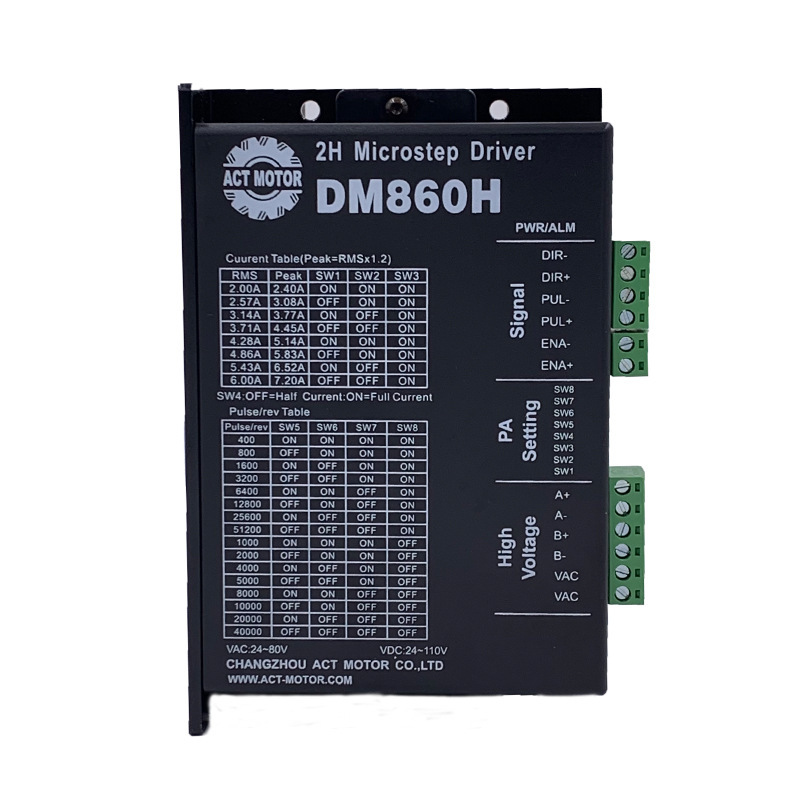 Accesorios de máquina de grabado Ancote 86 conjunto de motor paso a paso reductor de dos fases de cuatro hilos DMA860H driver