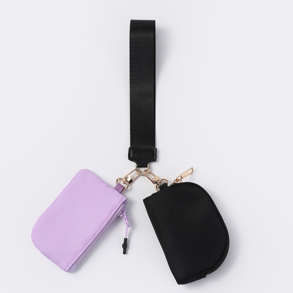 Bolso de muñeca transfronterizo LULU con el mismo estilo Mini bolso de color de moda portátil Estuche para llaves de almacenamiento impermeable de nailon