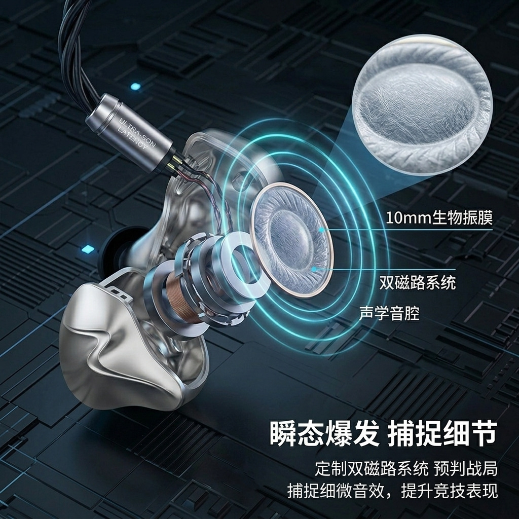 Factory Direct Gaming In-Ear Earphones Wired Directional Sound Computer Mobile Gaming PUBG Headphones