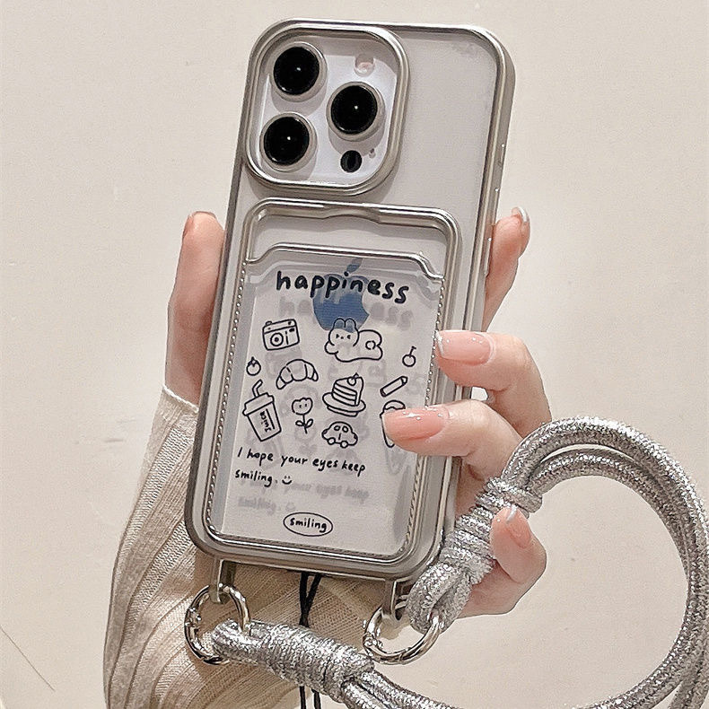 For Apple 15 mobile phone case 14promax/13/12 electroplating 11/xs female xriPhone8plus card case 11