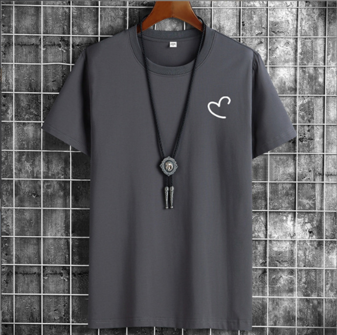 De una pieza de entrega de manga corta Camiseta de los hombres de cuello redondo de primavera y otoño estudiante camiseta superior ropa casual Camisa interior de los hombres