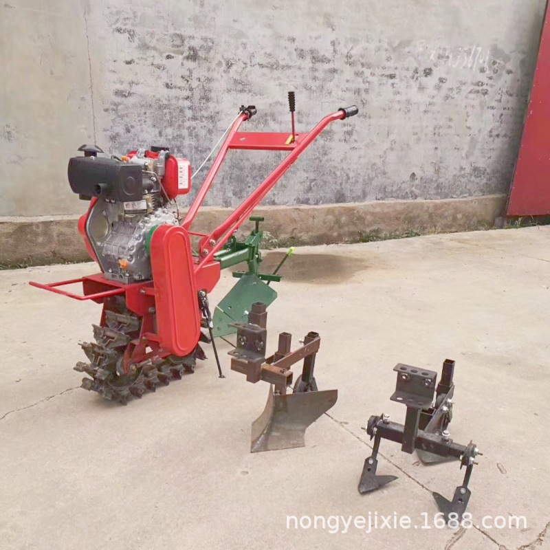 小红牛链轨微耕机丘陵翻地机独轮趟地机柴油履带开沟机茶园施肥机