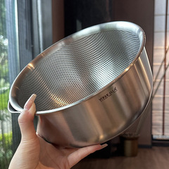【自留金】316ステンレス製の水たまりかごの洗濯鉢の二重台所の水たまりの果物のたまりの濾過の米のかご