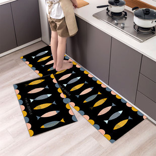 Kitchen Floor Mat long non-slip waterproof oil-proof absorbent mat household door wash-free floor mat carpet stain-resistant door mat