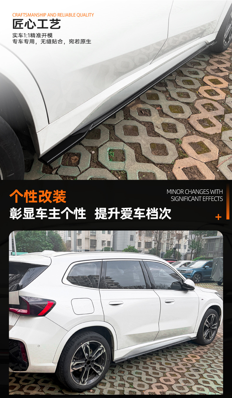 Suitable for Bmw X1 Ix1 U11 m Sport 2023+ Side Skirt Spoiler Cross-Border Exterior Modification