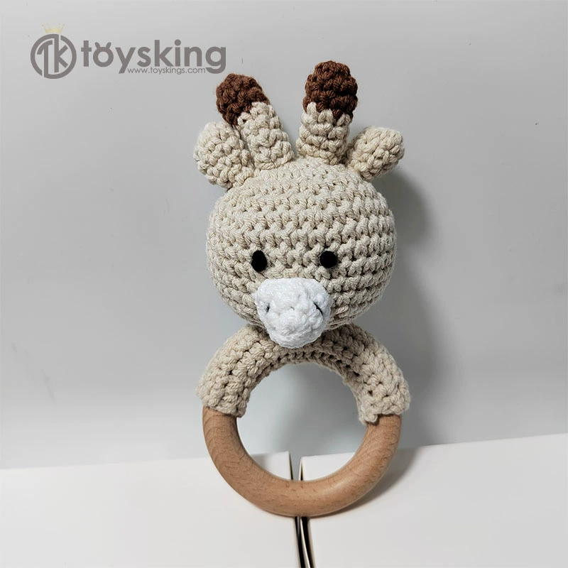 CROCHET BABY ANIMALS RATTLE TOY Handmade woven wool animal ripping 榉 榉 磨 c