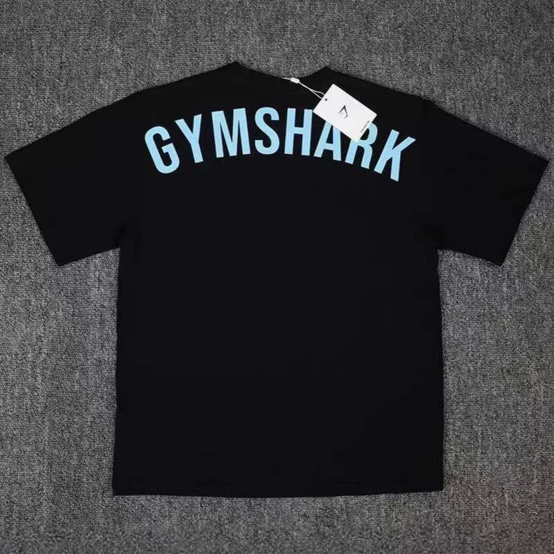 Gym Muscle Shark Fitness American Trendy Brand New Hot-Selling Heavyweight Men's T-Shirt Cotton Loose Fashion New Large Size Gym Muscle Shark Fitness American Trendy Brand New Hot-Selling Heavyweight Men's T-Shirt Cotton Loose Fashion New Large Size