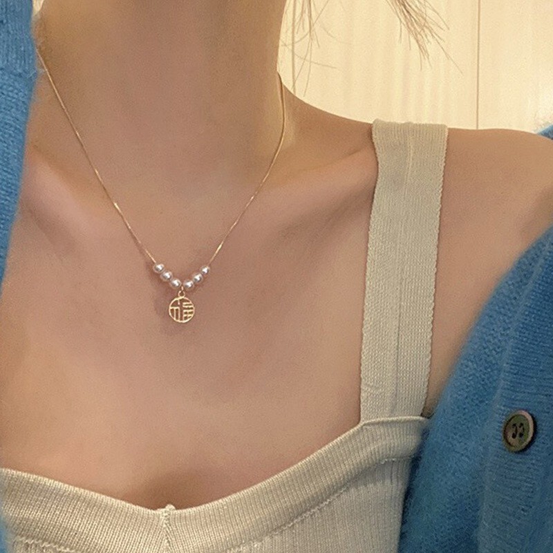 S925 スターリングシルバーリボンウォータードロップジルコンネックレス女性のニッチデザインハイエンド韓国インライト高級鎖骨チェーン|undefined