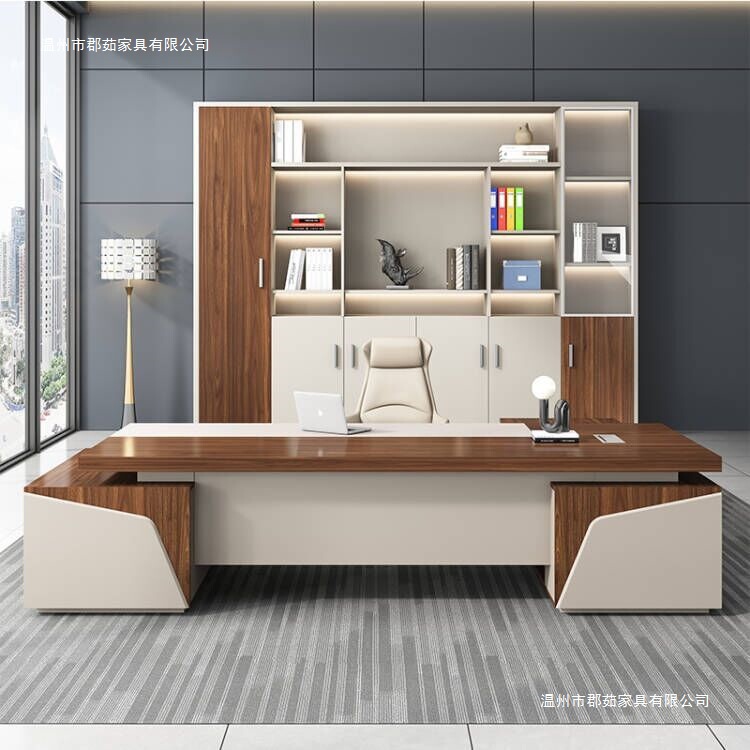 Boss Desk Office Desk and Chair Combination Simple Modern President Desk Elegant Executive Desk Manager Desk Office Computer Desk