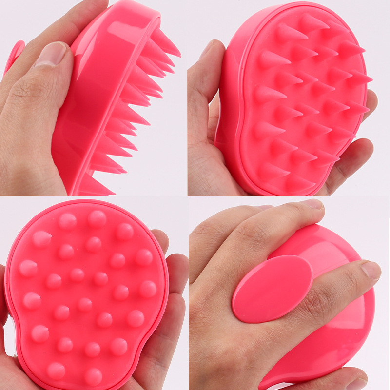 Masaje de silicona refrescante cepillo de lavado de cabello, masaje de peinado de cuero cabelludo limpio, artefacto mágico, cepillo de descalpa de cabello limpio al por mayor