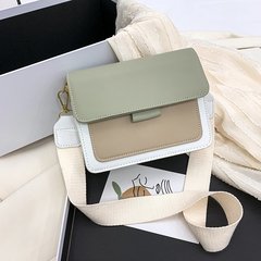 小清新大容量風琴包2023新款簡約撞色氣質單肩包斜跨包高顏值女包