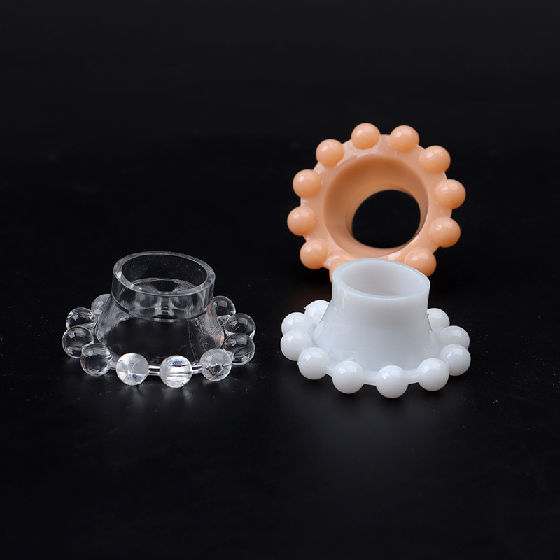 Beaded Penis Ring, TPE Delay Constriction Ring with 18 Beads, Manual Male Adult Toy — detail image 18