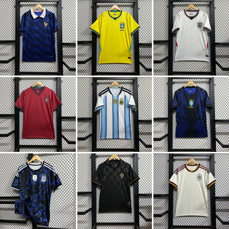 26-27 Fan Edition World Cup National Team Football Jerseys France England Brazil Portugal Argentina Jerseys