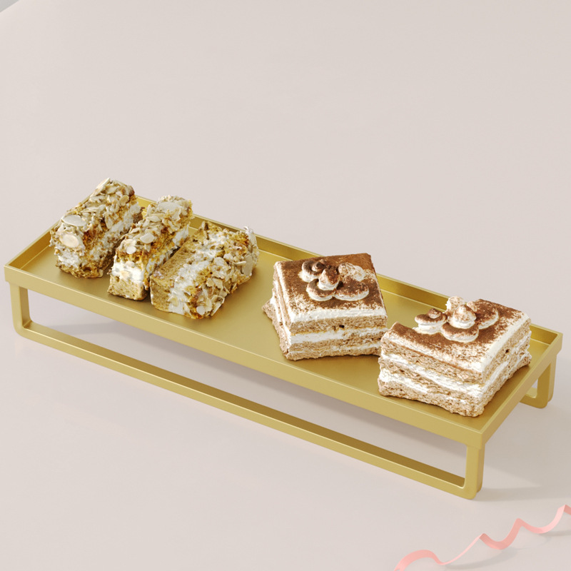 European Golden Dessert Table Decorations Wedding Birthday Party Afternoon Tea Snack Tray Engagement Banquet Cake Stand Wholesale
