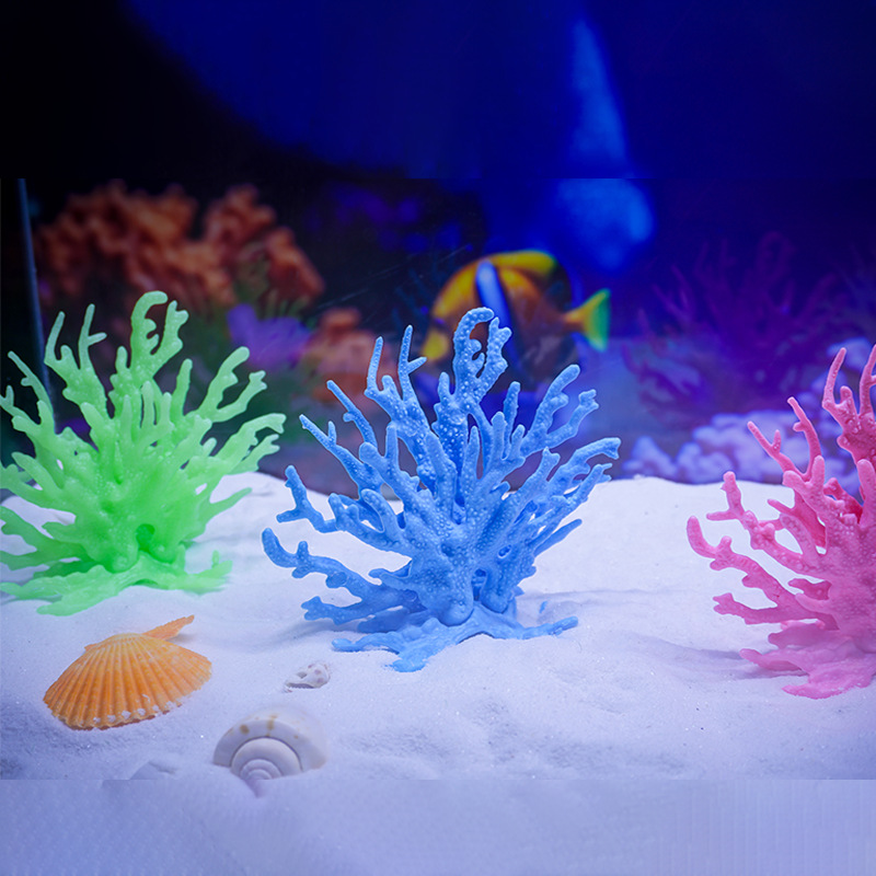 Simulación pequeño árbol de coral PVC pecera decoración decoración acuario de hierba de coral coral coral explosión micropaisaje