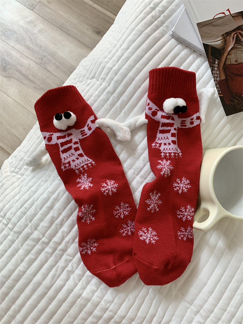 레드 스카프 [크리스마스 핸드 양말] 맨손 양말