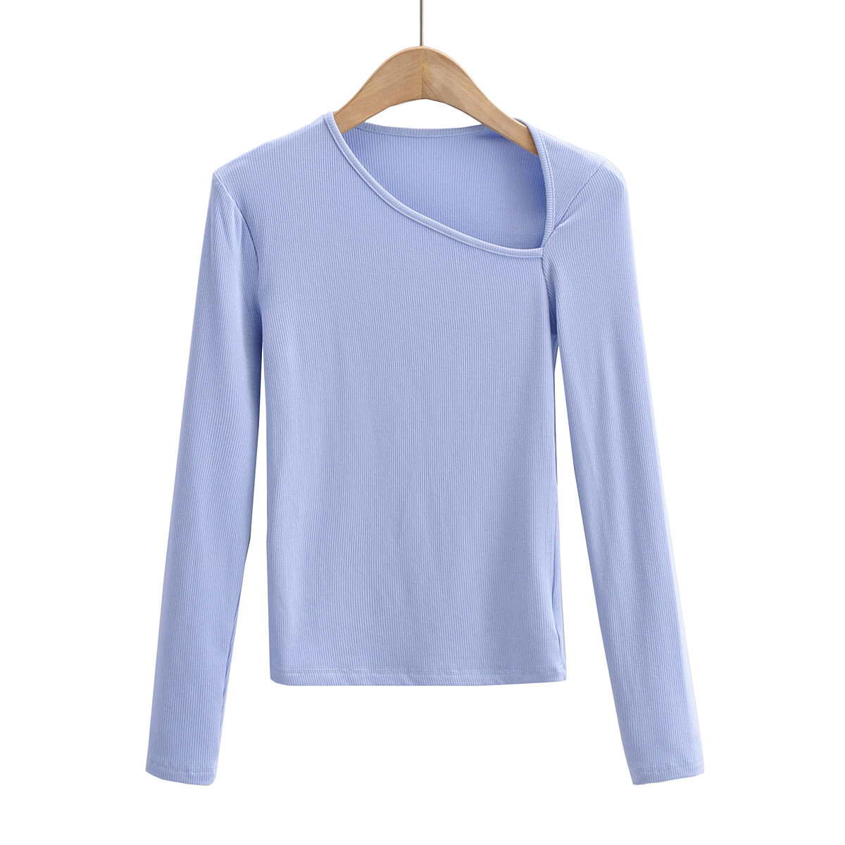 Irregular collar long-sleeved shirt NSAC48744