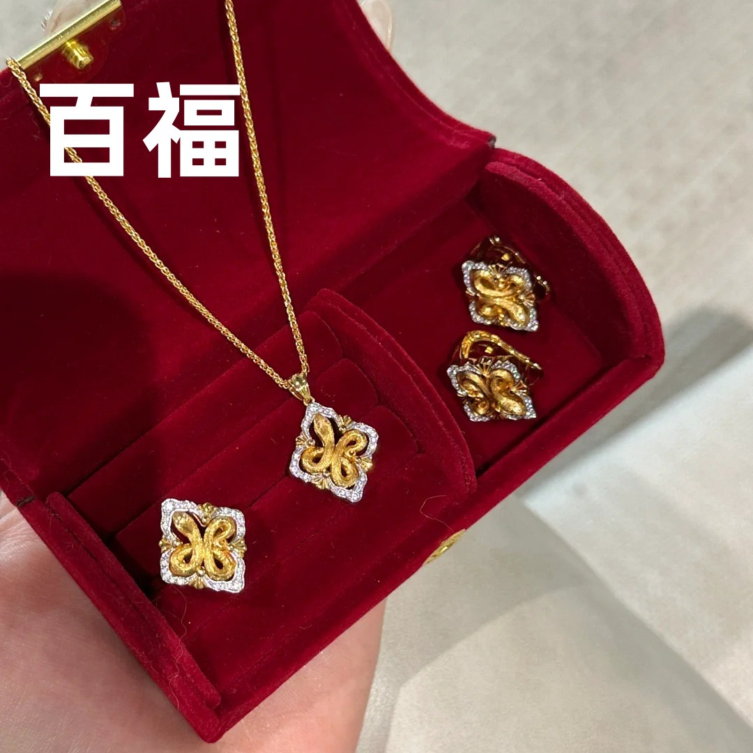 意大利布契風拉絲工藝四葉草靈蛇手鍊蛇形項鍊鑲鑽小蛇耳環蛇戒指