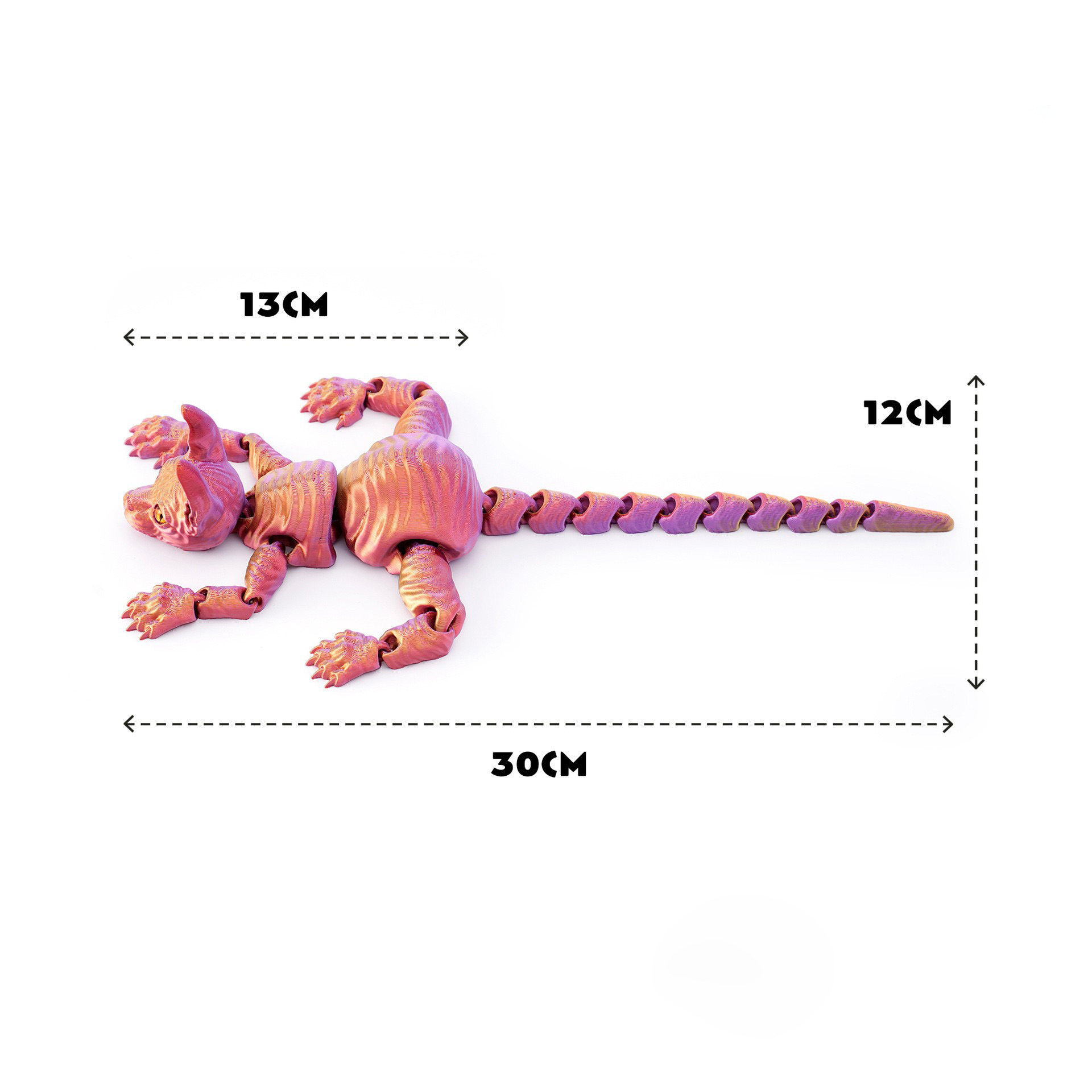 Impresión 3D Gato sin pelo Siamese adornos de gato Juguetes móviles Juguetes hechos a mano Juguetes impresos en 3D