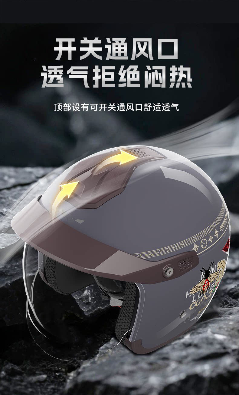 Helmet for women riding electric scooters, rainproof with silver-coated lenses, 3C certified, suitable for all seasons, sun protection, UV protection safety helmet