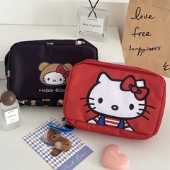 ハローキティ折りたたみポーチ多层実用型収纳バッグ学生旅行外出ポータブル洗面バッグ